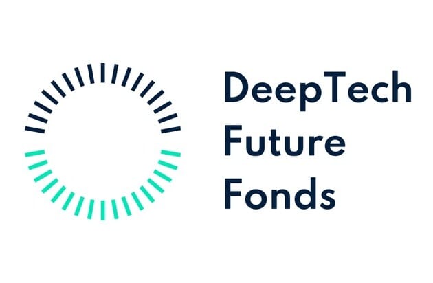 Logo für Deeptech-Zukunftsfonds, konzipiert für Startups, die Coaching und Beratung suchen.